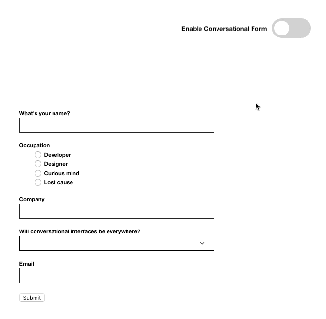 Conversational form