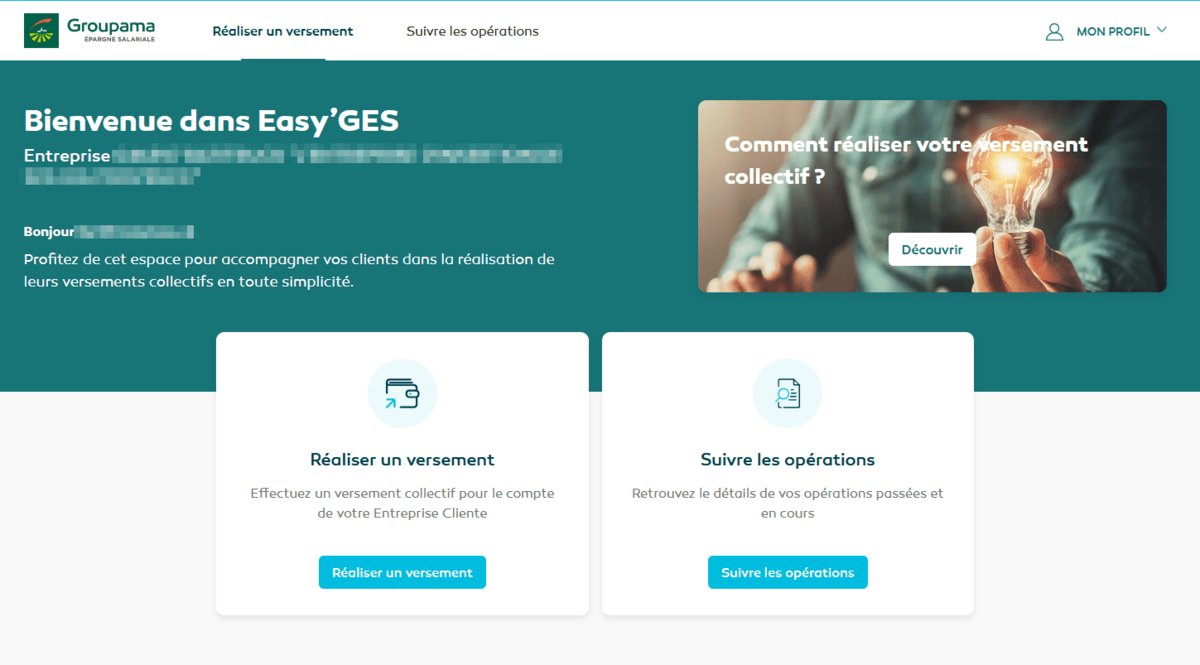 Création d'une application de versement