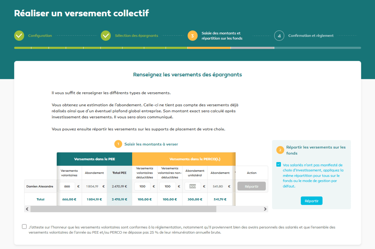 Création d'une application de versement