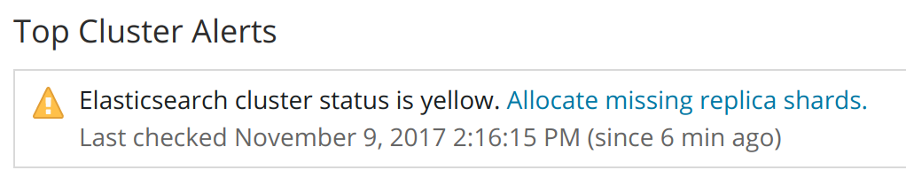 Elasticsearch 6 cluster alerts