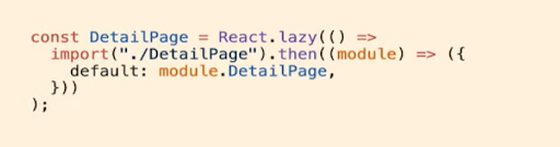 Utilisation de React lazy avec un export nommé